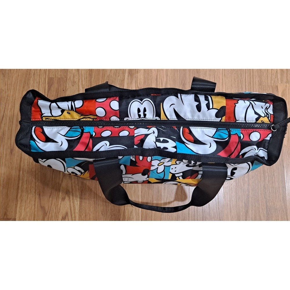 Disney Mickey Mouse &Friends Large Tote Bag Zipper Closure Dual Handles 20x15x6 - Picture 4 of 6